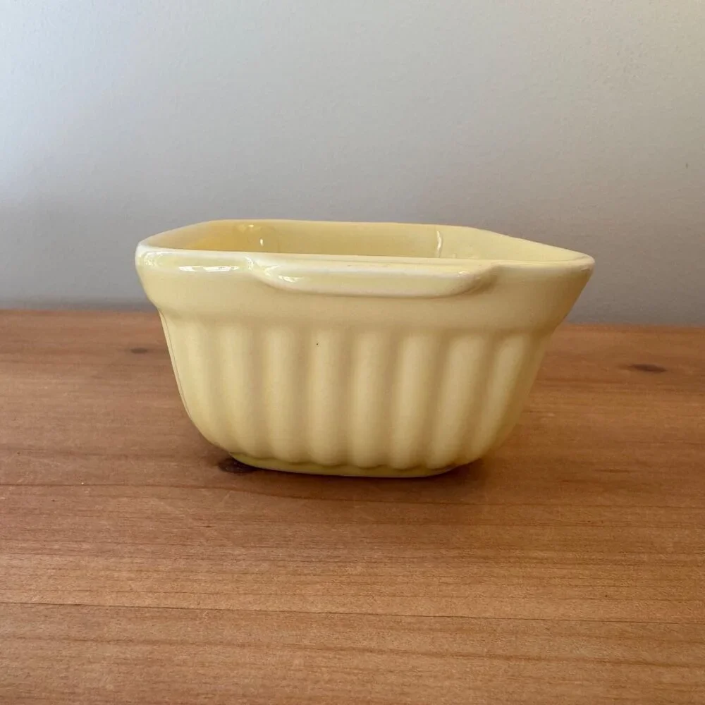 Vintage Baking Dishes Casserole 16 oz F.T.D.A. Pfaltzgraff 1983 Retro Yellow